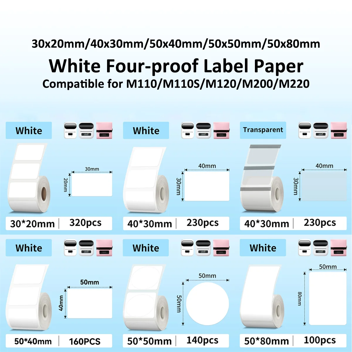 Commercial Printing Paper - Thermo-Aufkleberpapier, Thermopapier, Etikettendrucker, Papieretikett für kleine