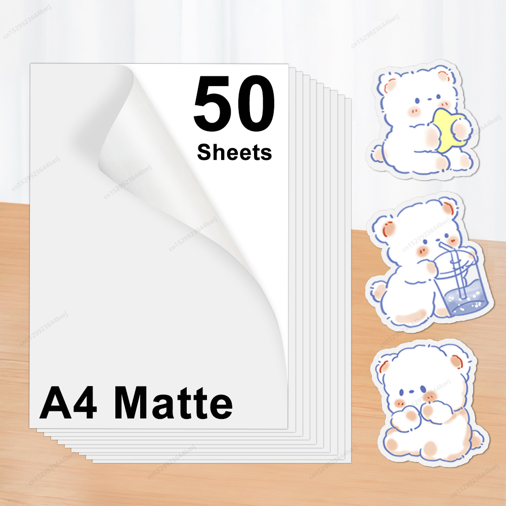 Commercial Printing Paper - 20/50 Blatt mattes, bedruckbares Vinyl-Aufkleberpapier, wasserfestes