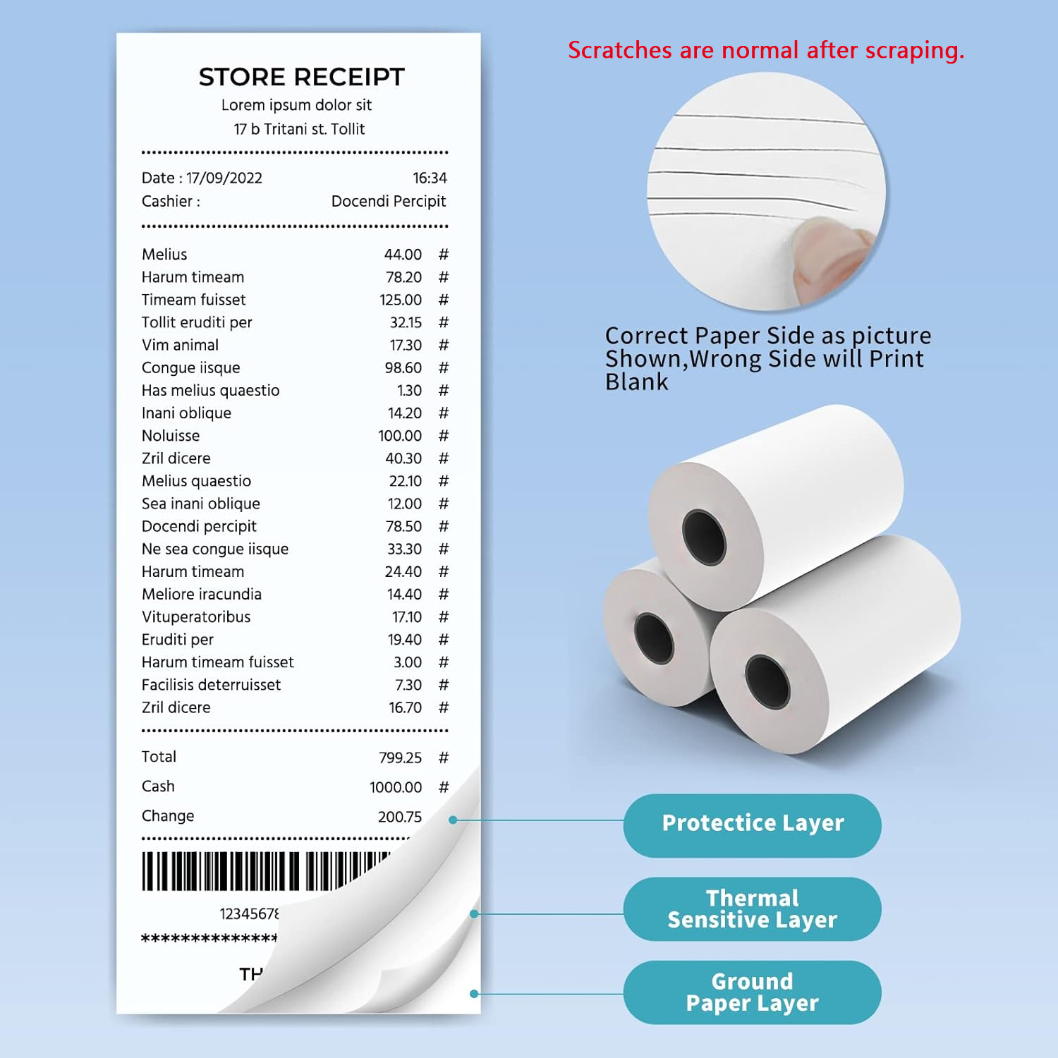 80 mm Thermo-Belegpapier, 3/6/ – Commercial Printing Paper Bewertung und Preis